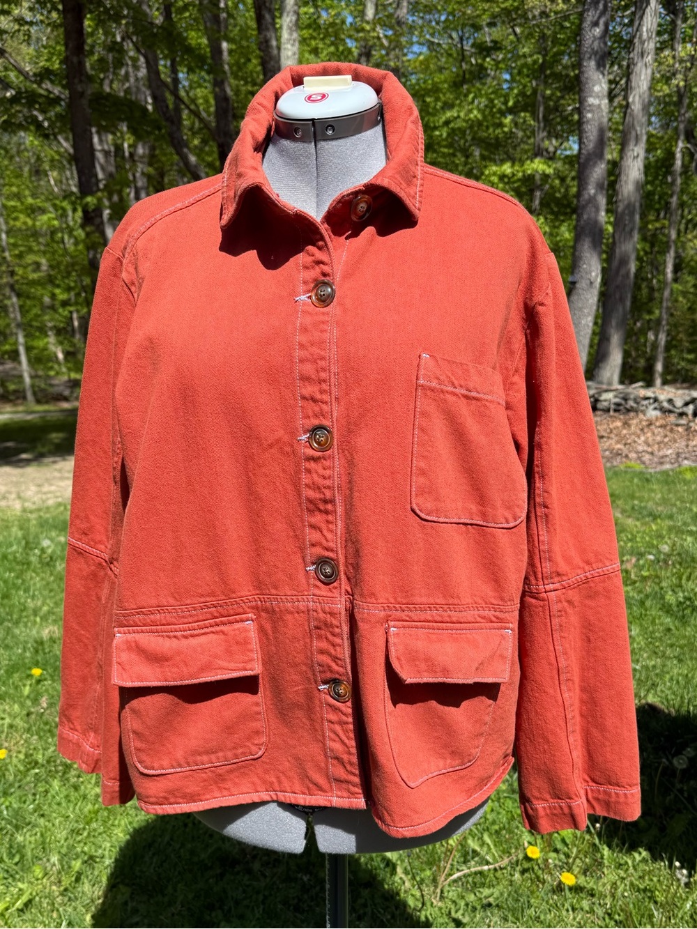 Roller Rabbit Rust Orange Utility Jacket XL - Picture 2 of 7